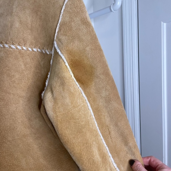 Y2K Vintage Suede Faux Fur Paneled Leather  Suede Jacket - Picture 7 of 10